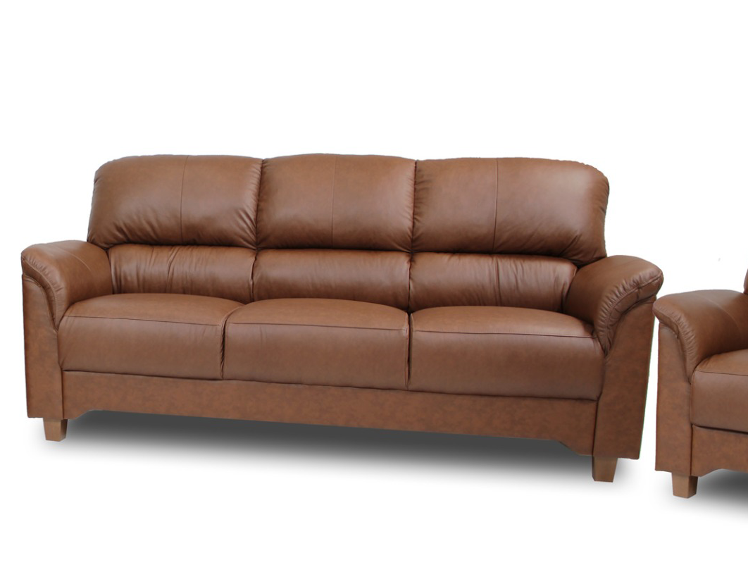 Unico Colibri 3-istuttava nahkasohva, konjakinruskea