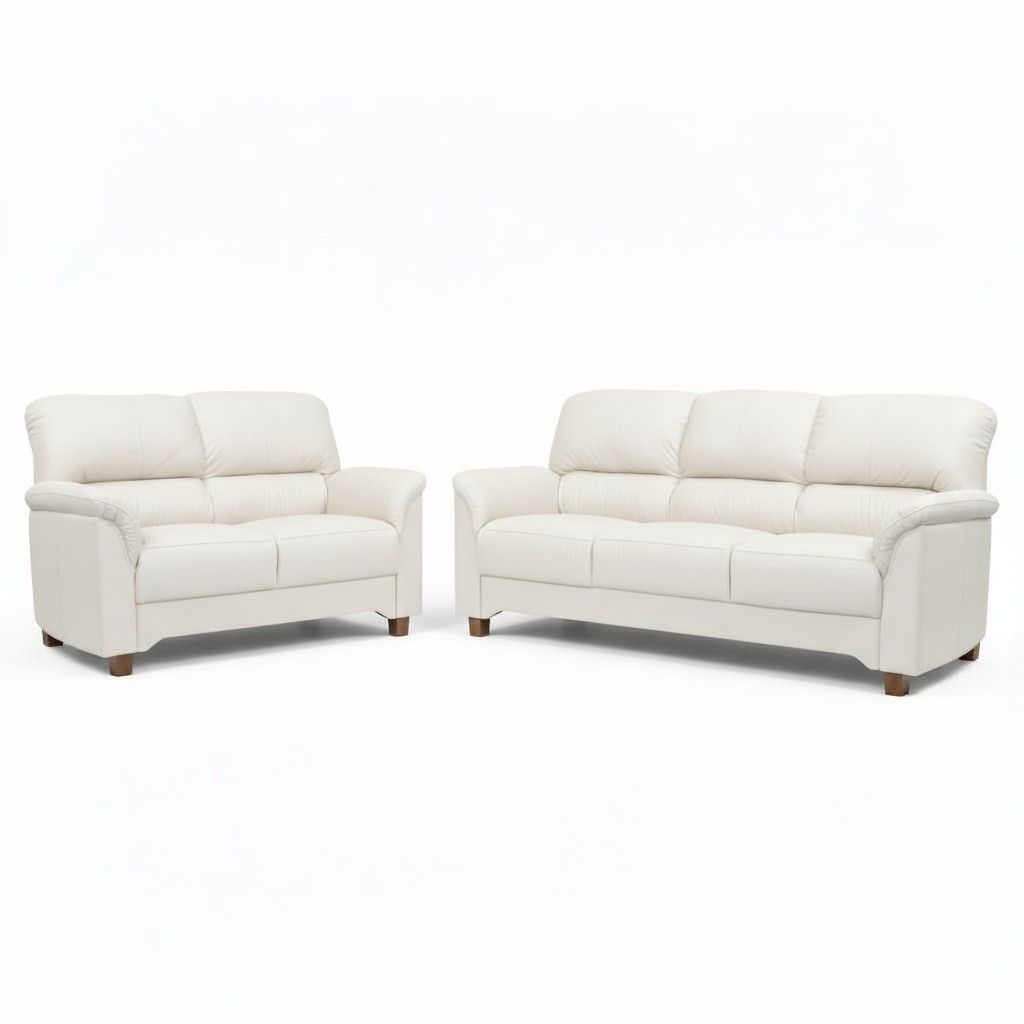 Unico Colibri 3+2 nahkakalusto, valkoinen