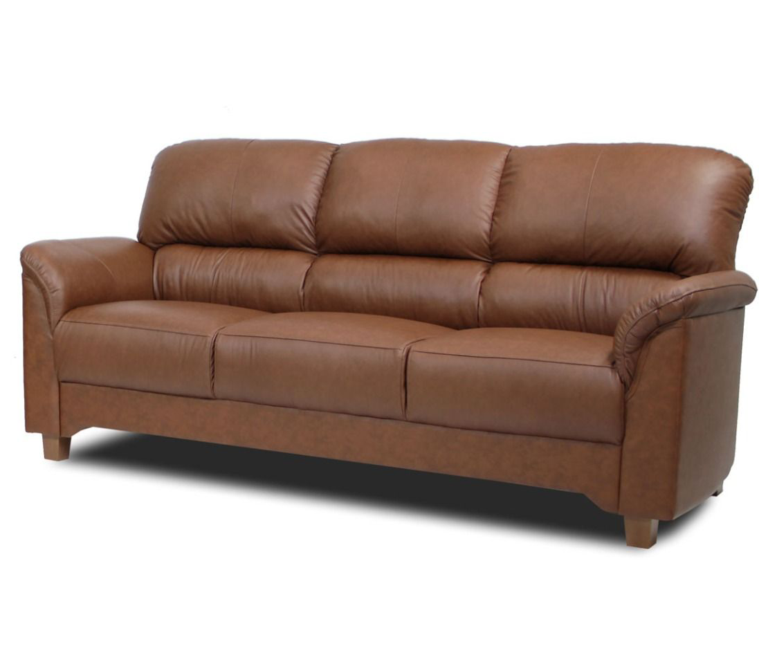 Unico Colibri 3-istuttava nahkasohva, konjakinruskea