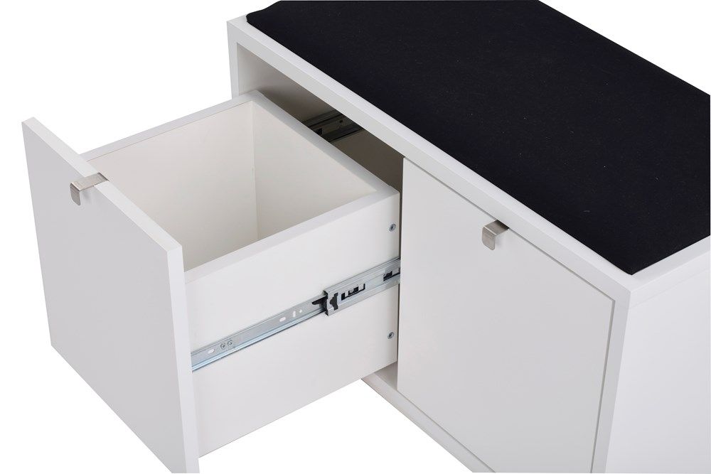 Rowico Confetti-istuinpenkki 2, valkoinen/musta kangas