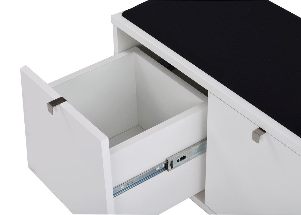 Rowico Confetti istuinpenkki 3, valkoinen/musta