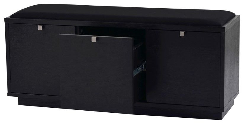 Rowico Confetti istuinpenkki 3, musta/musta