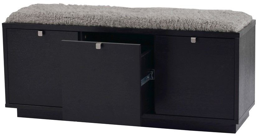 Rowico Confetti istuinpenkki 3, musta/ harmaa talja