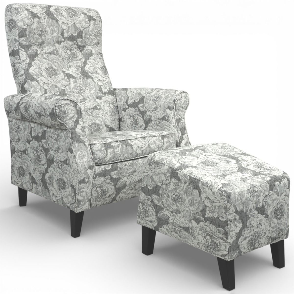 Corsa nojatuoli ja rahi pyöreät käsinojat