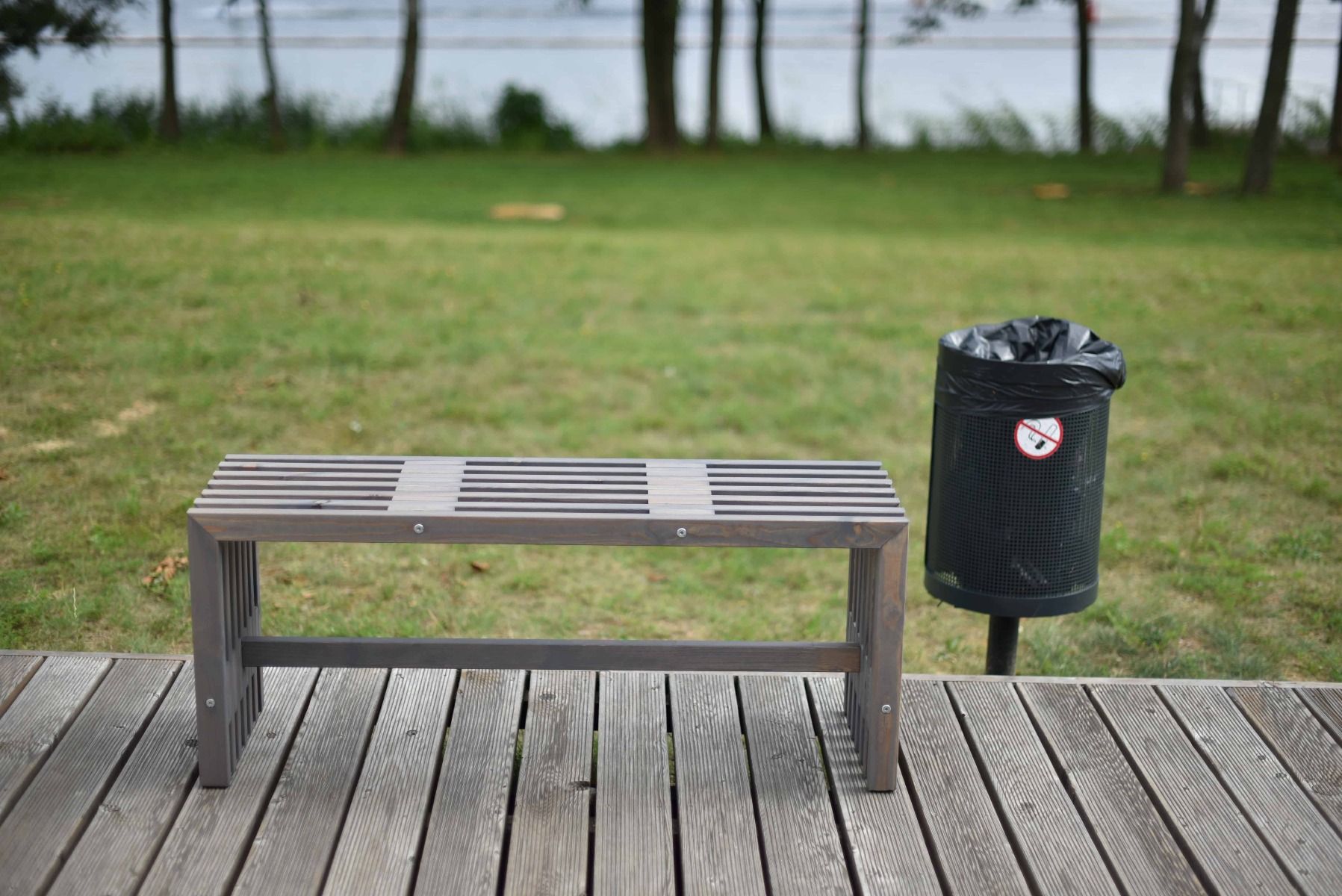 Rima penkki 110cm ulkokäyttöön, harmaa