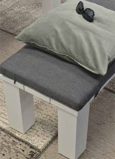 Cube kulmasohvasetti alumiini, valkoinen