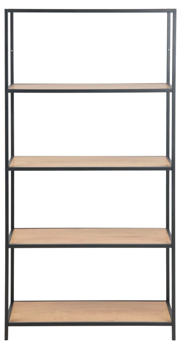 Seaford avohylly 4 suora tammi-musta 77x35x150 cm