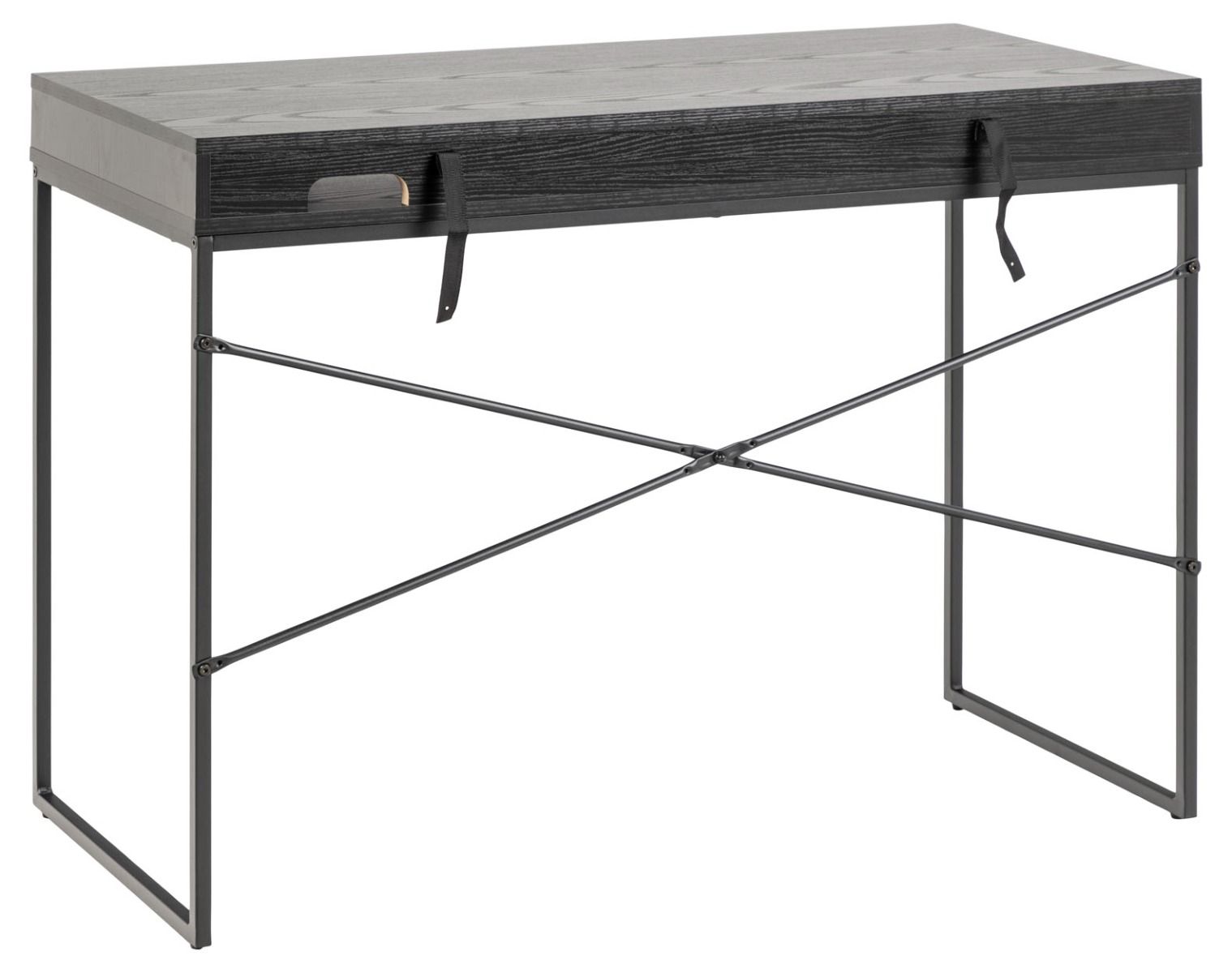 Seaford työpöytä laatikolla 110 cm musta