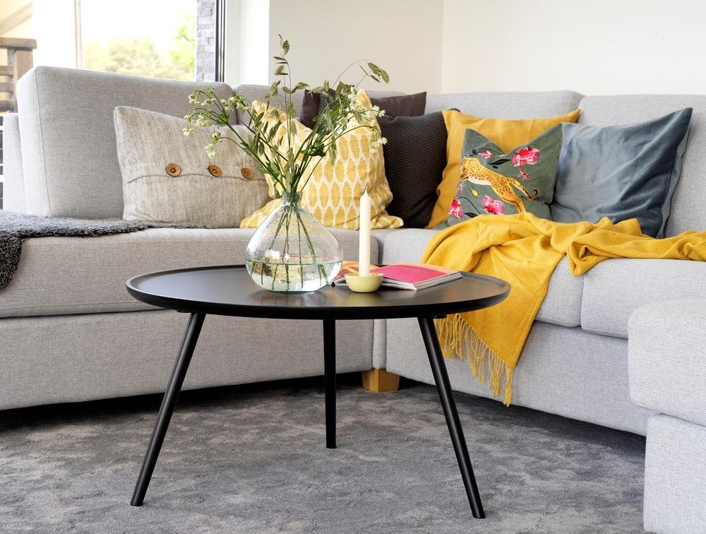 Rowico Daisy sohvapöytä 80cm, musta/ musta