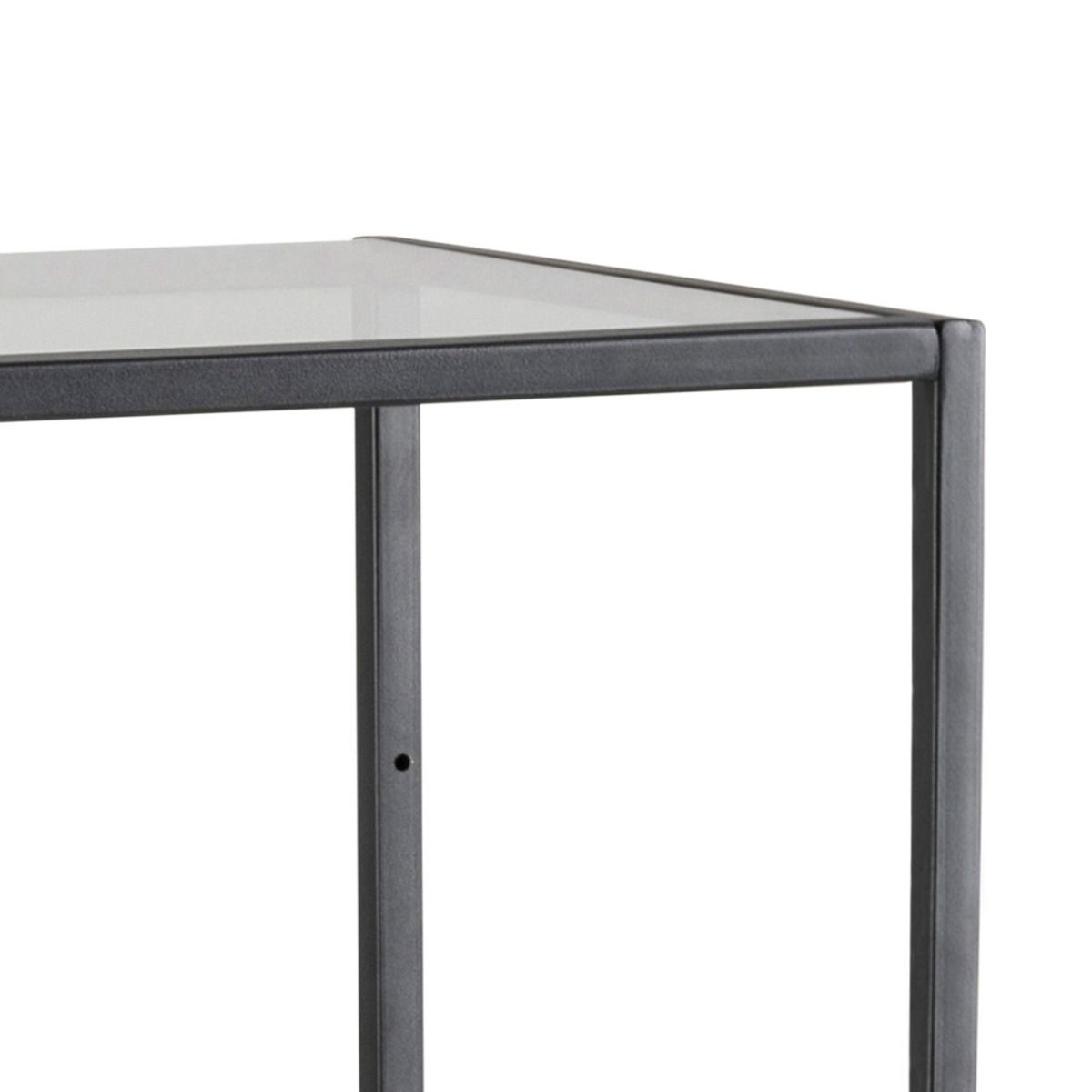 Seaford avohylly 2 lasihyllyt, (35x37x119,5 cm)