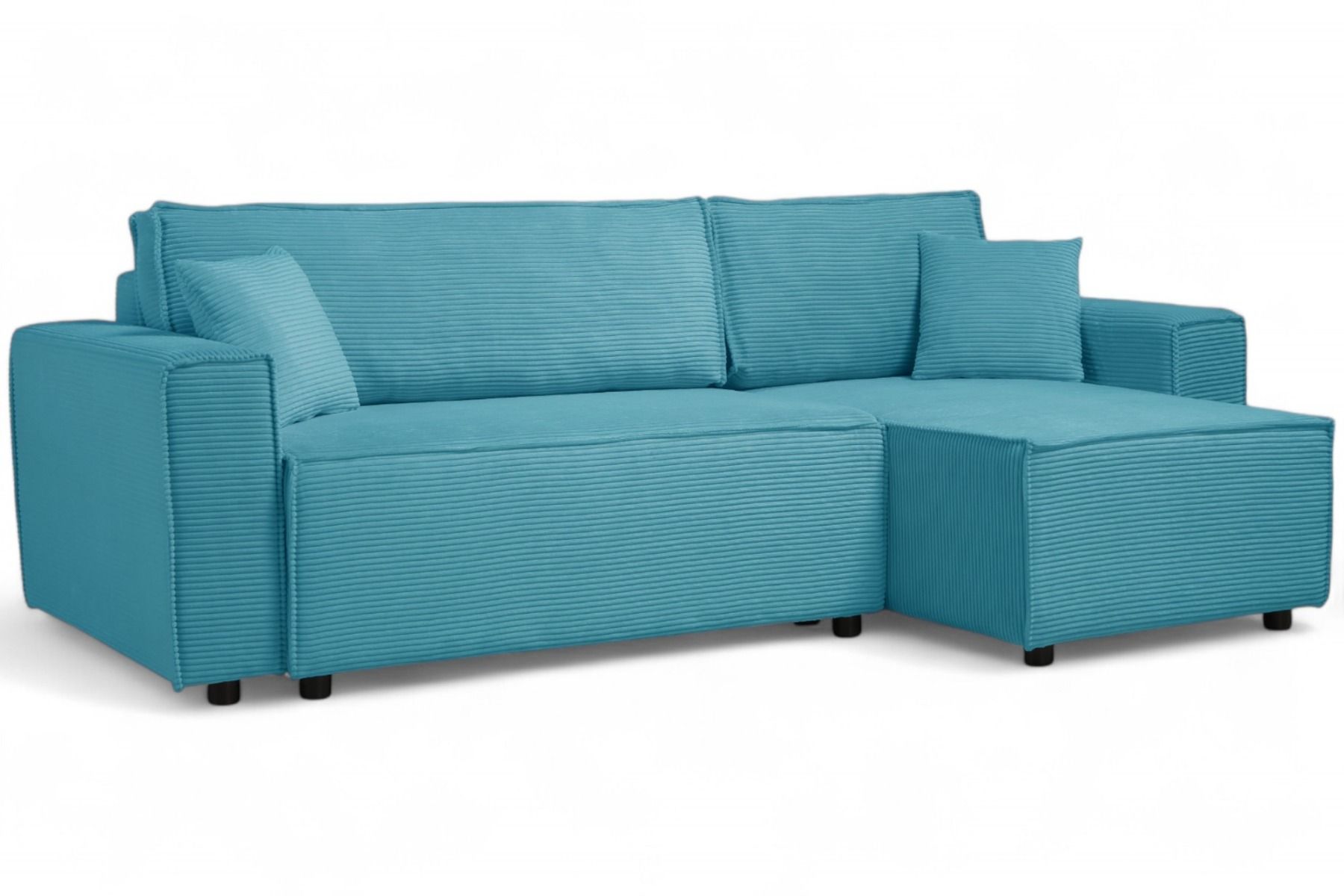 Petroolin sininen divaanisohva