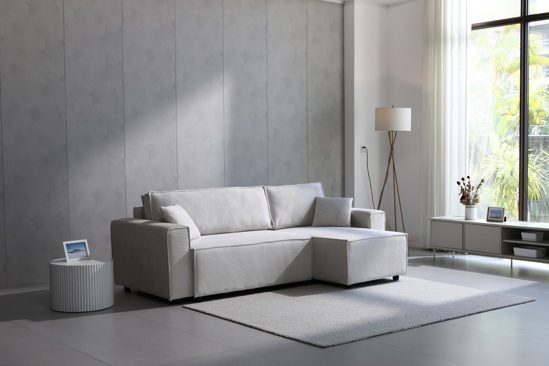 Deco divaanisohva vuodesohva, valkoinen