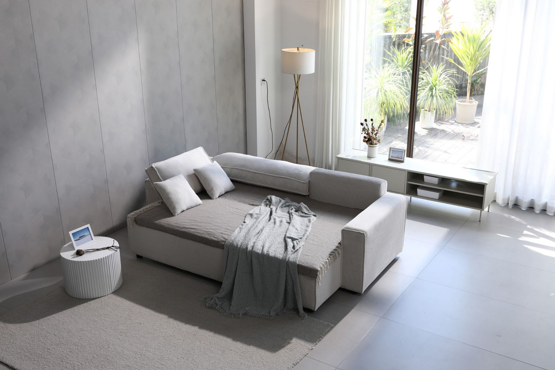 Deco divaanisohva vuodesohva, valkoinen