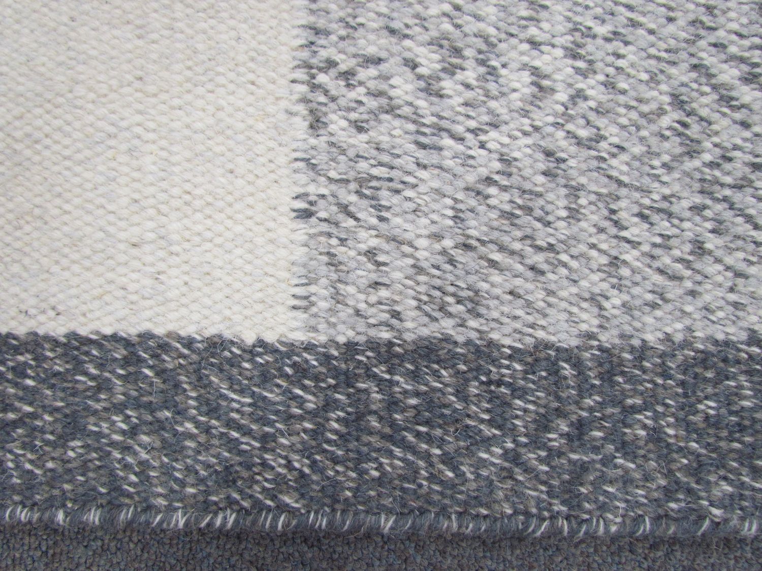 Käsinkudottu Dhurrie matto, harmaa 160x230cm