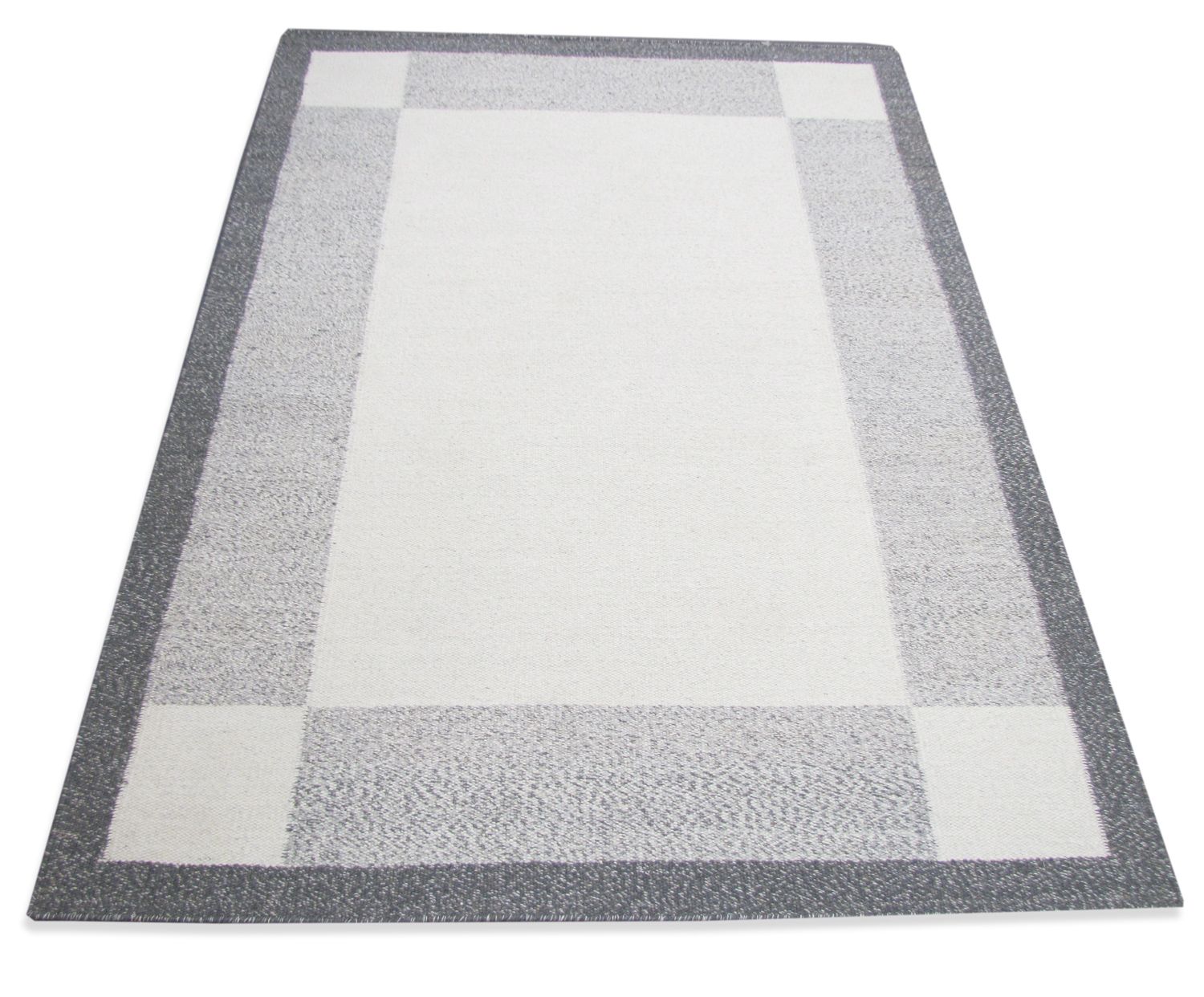 Käsinkudottu Dhurrie matto, harmaa 160x230cm