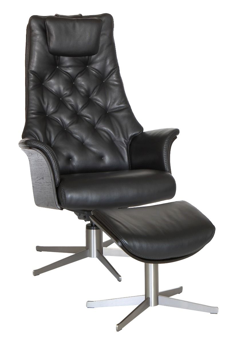 BD-Möbel Diamond mekanismituoli, musta nahka