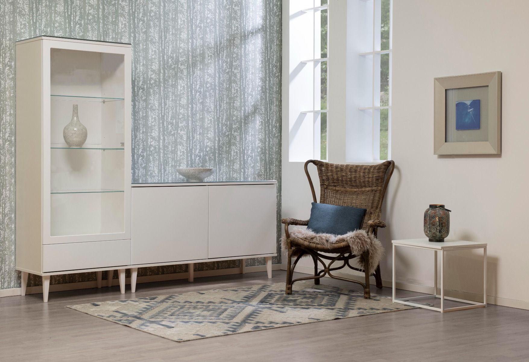 Hiipakka Isla sohvapöytä, pieni musta/ valk