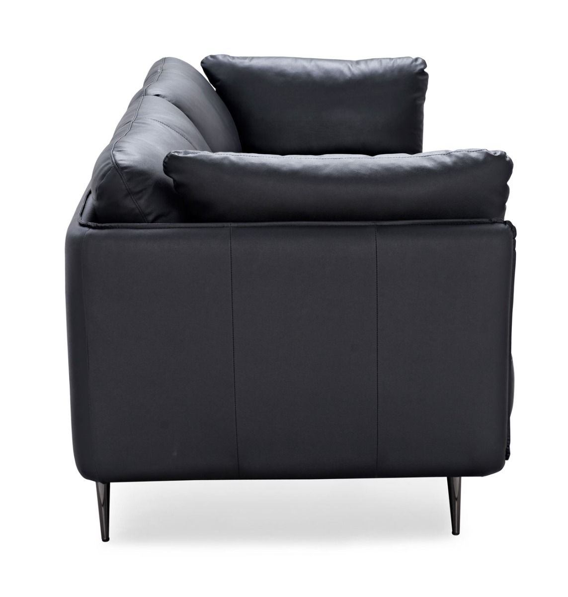 Dublin 3-ist nahkasohva, musta