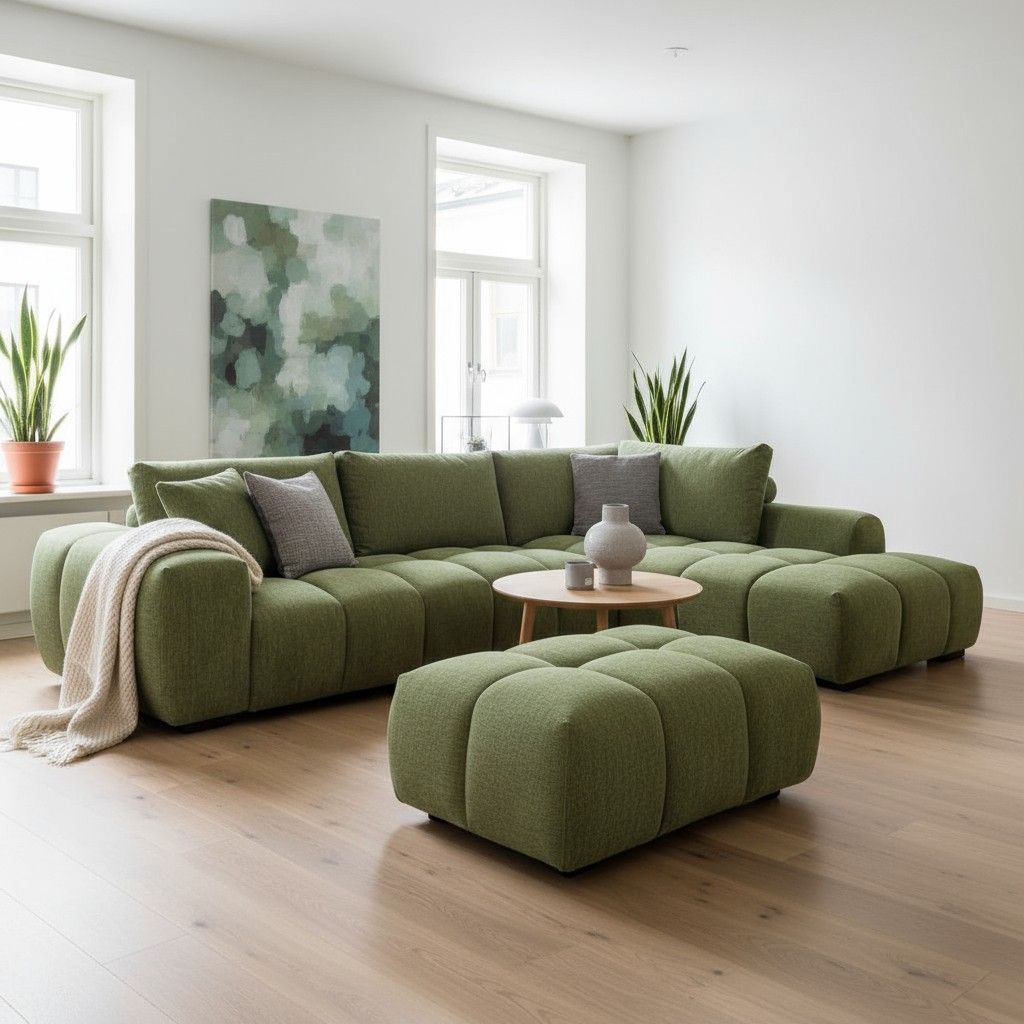 Dumbo-2 avokulmasohva metsänvihreä