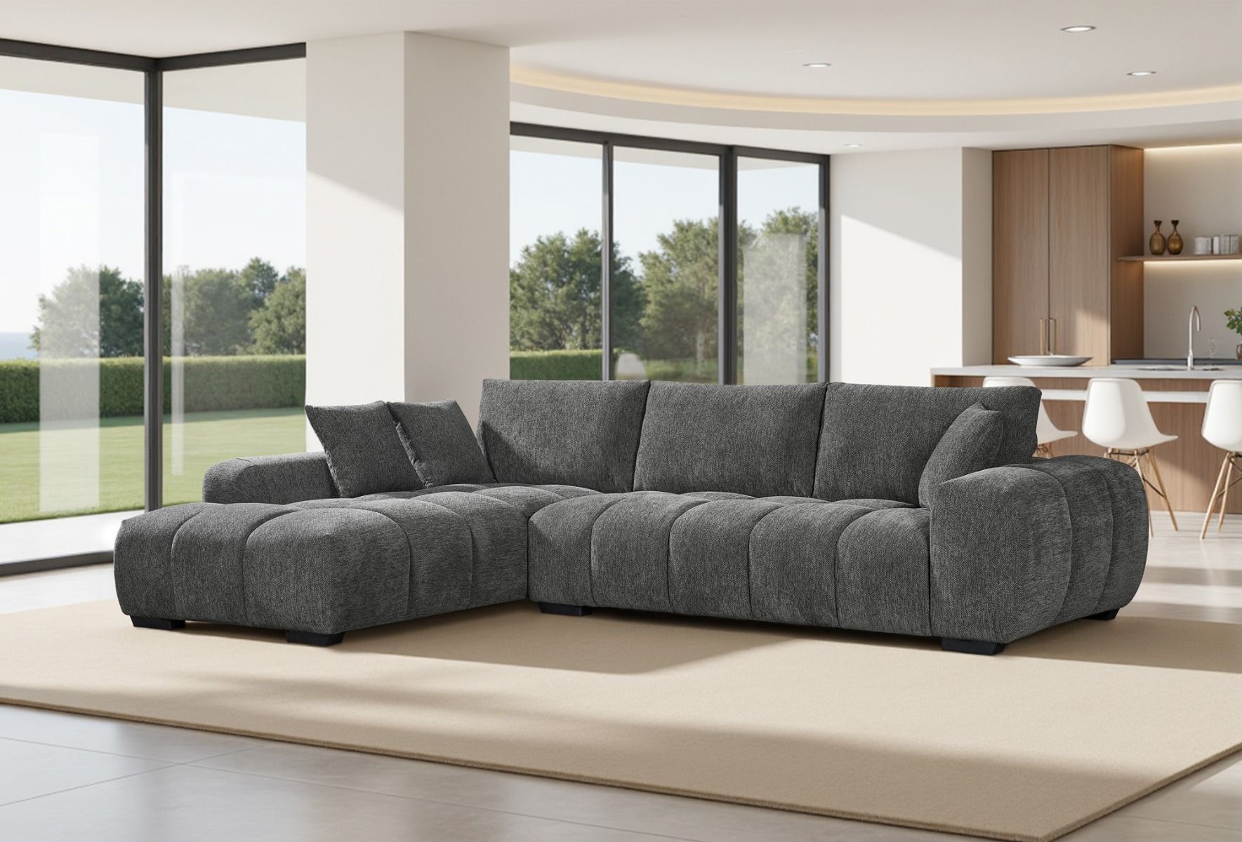 Dumbo avokulmasohva 300x209 cm, harmaa