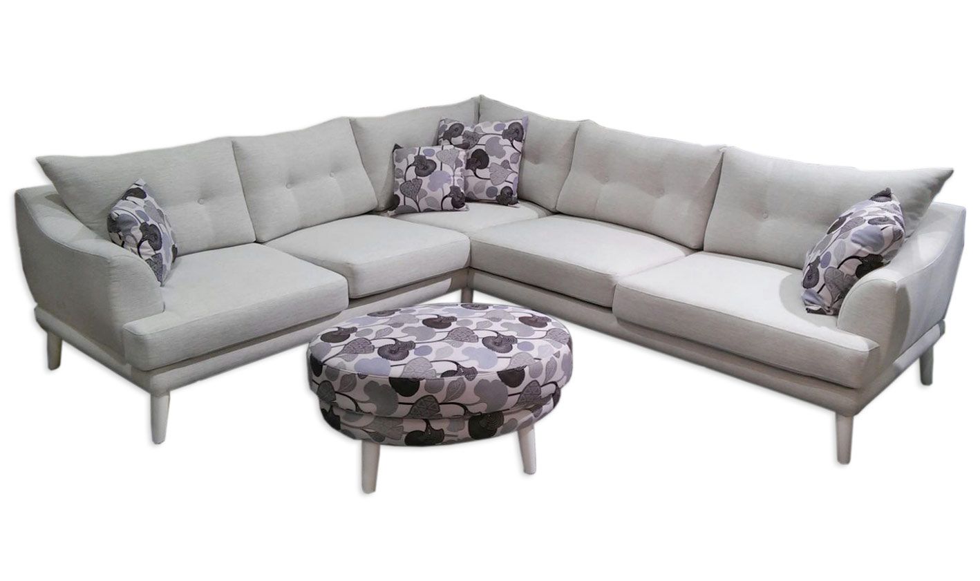 Eden kulmasohva, paljon eri värejä