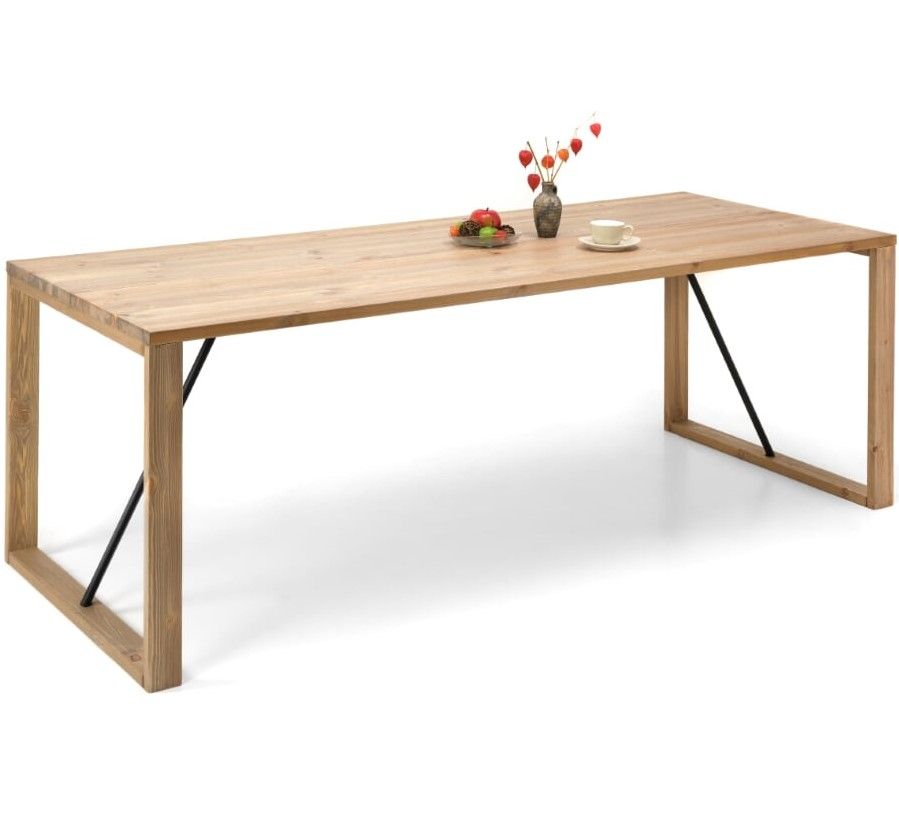 Edna ruokapöytä 140 x 90 cm ruskea, puujalat