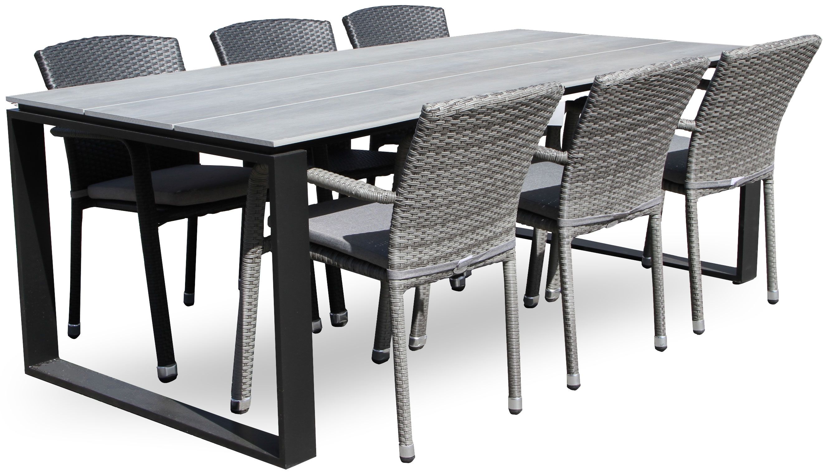 Edward terassipöytä + 6kpl Apollo tuolit, eri värejä