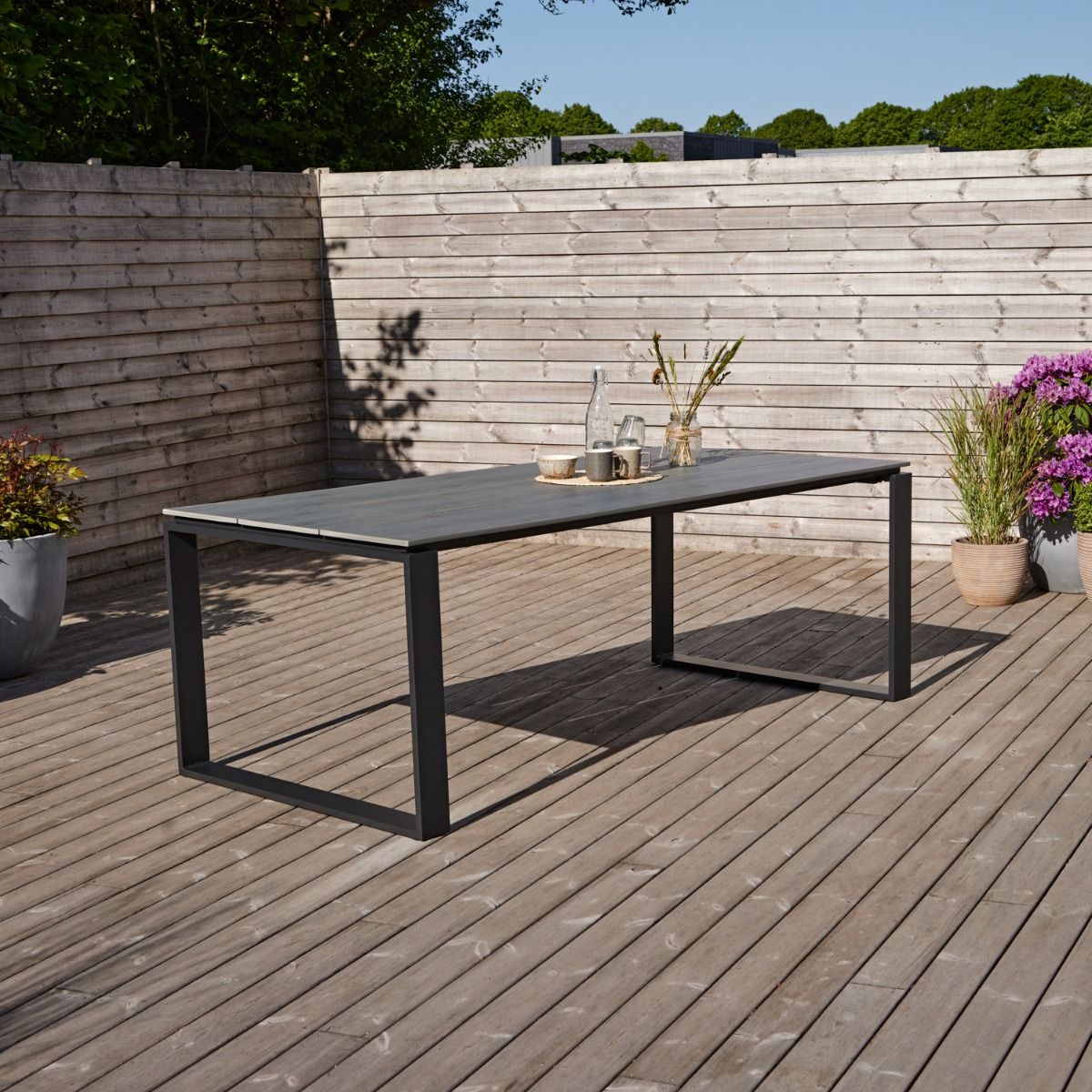 Edward terassipöytä 210x100, harmaa