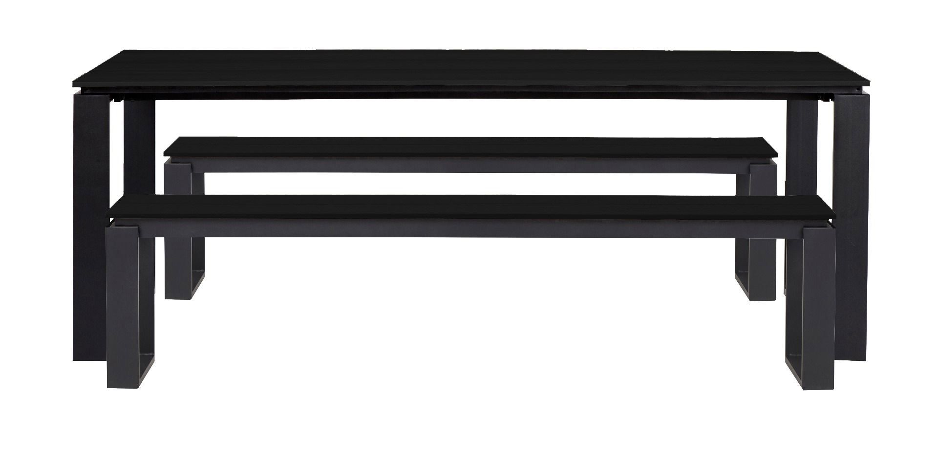 Edward ruokailuryhmä penkeillä, musta