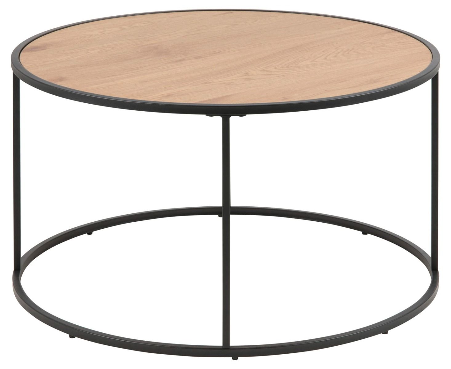Seaford sohvapöytä pyöreä 80 cm tammi-musta