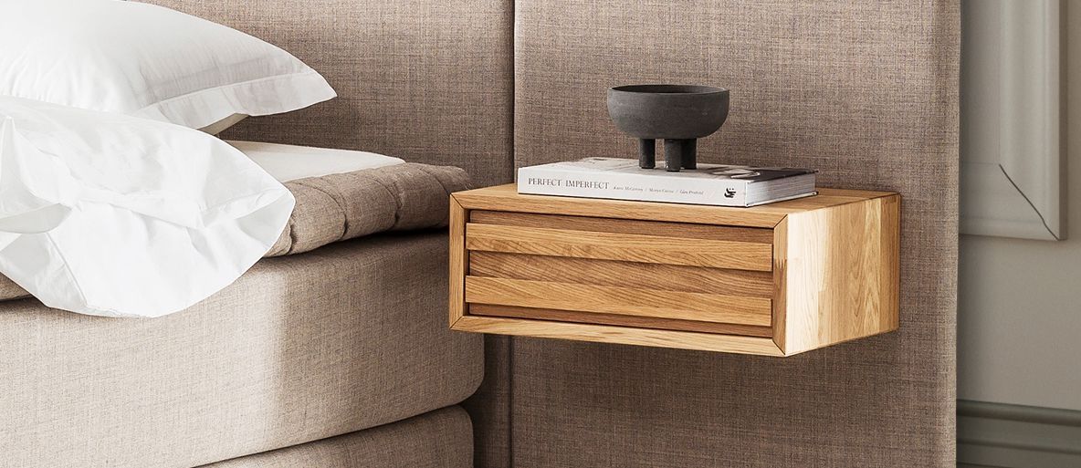 Jensen Eicon Wall yöpöytä seinälle, eri värejä