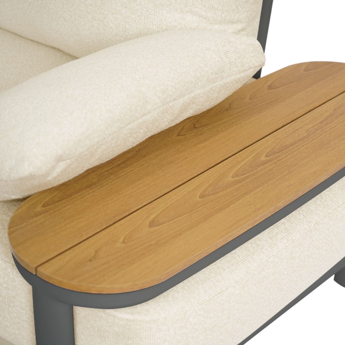 Elba kulmasohvasetti ulkokäyttöön tummanharmaa