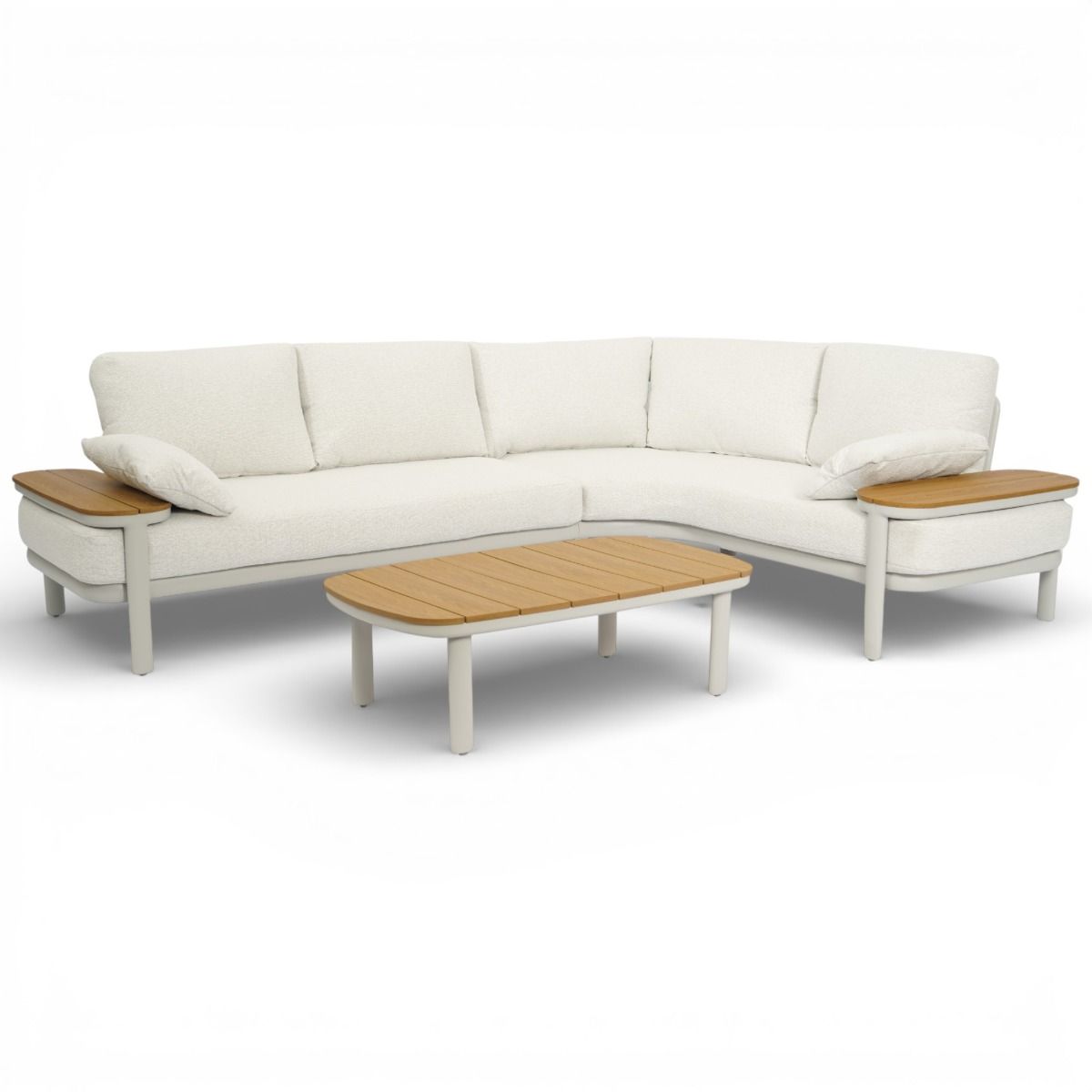 Elba kulmasohvasetti ulkokäyttöön vaalea