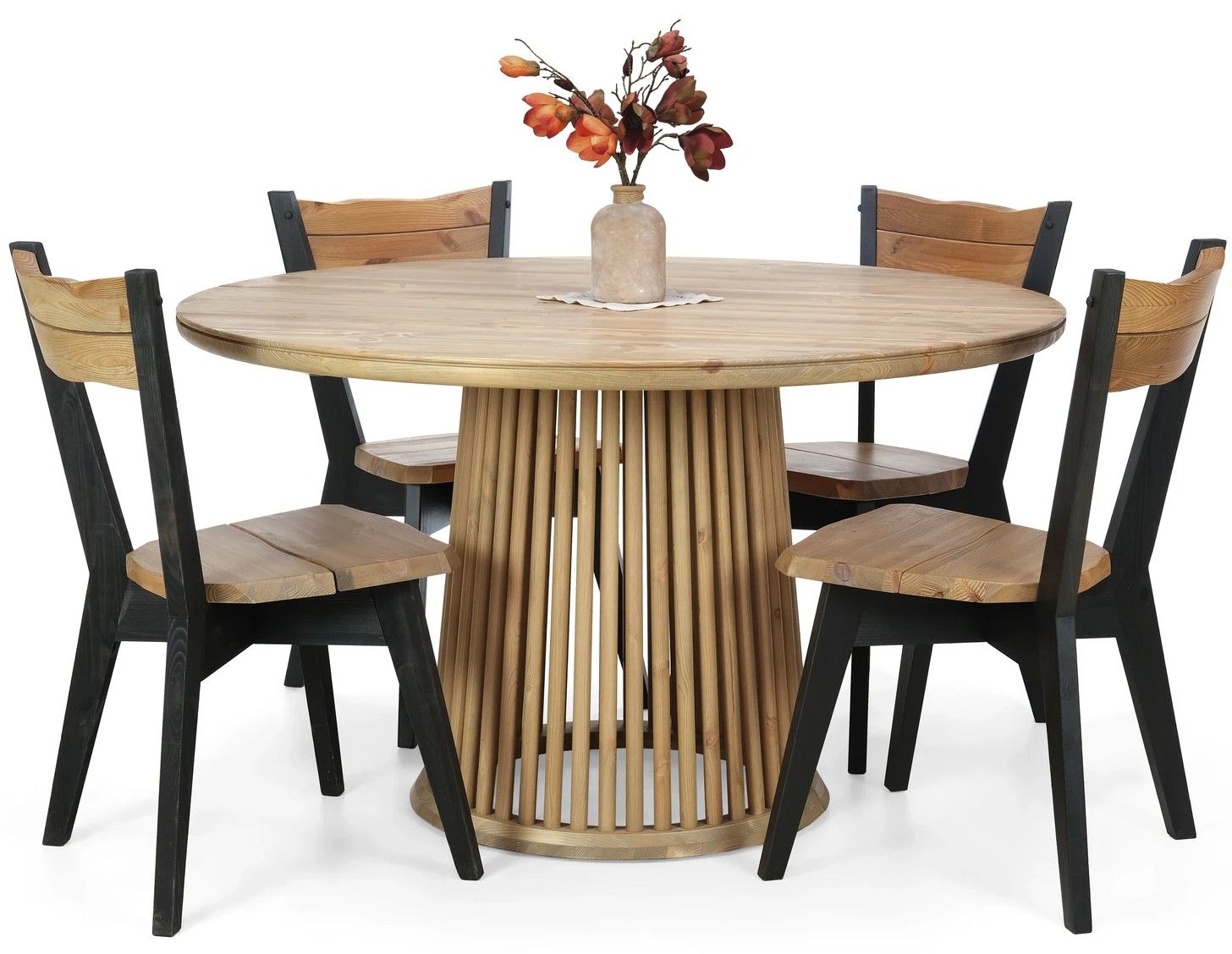 Elina pyöreä ruokapöytä 130cm, ruskea