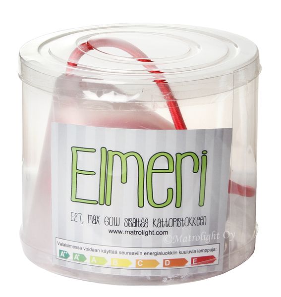 Elmeri-valaisinjohtosarja E27, eri värejä