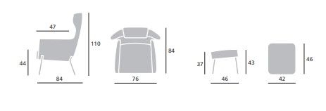 Ermatiko Emil nojatuoli, eri värejä