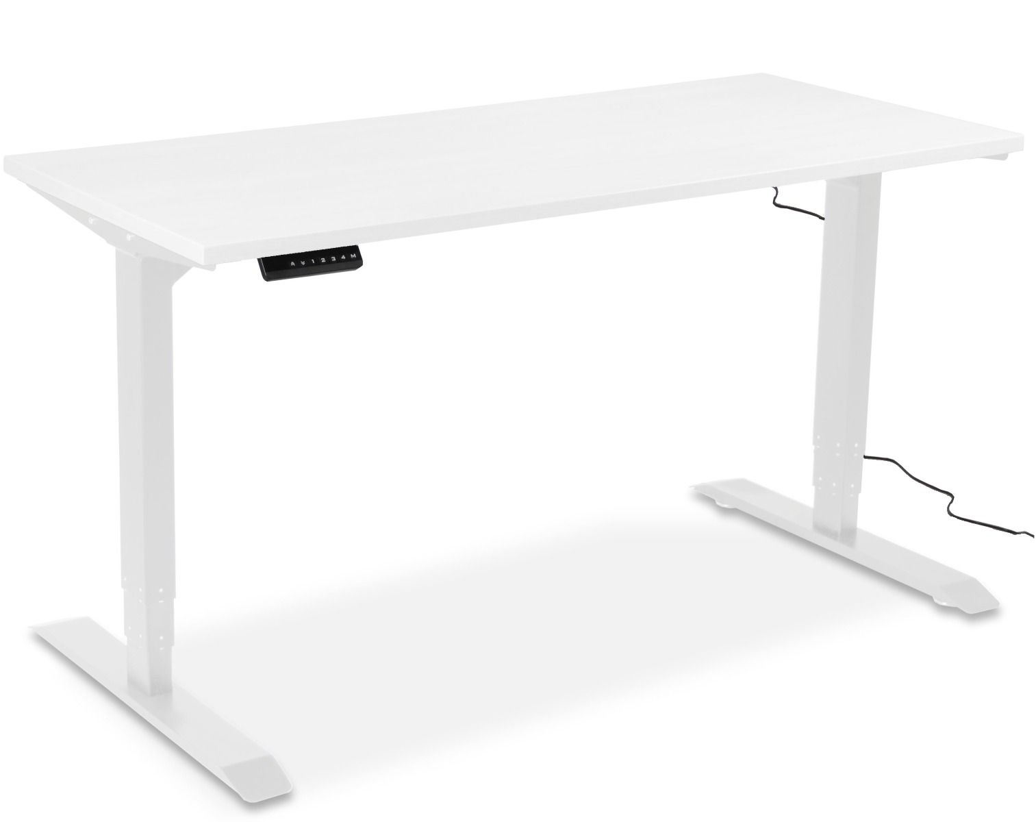 Hiipakka Ergo sähköpöytä mustalla jalalla