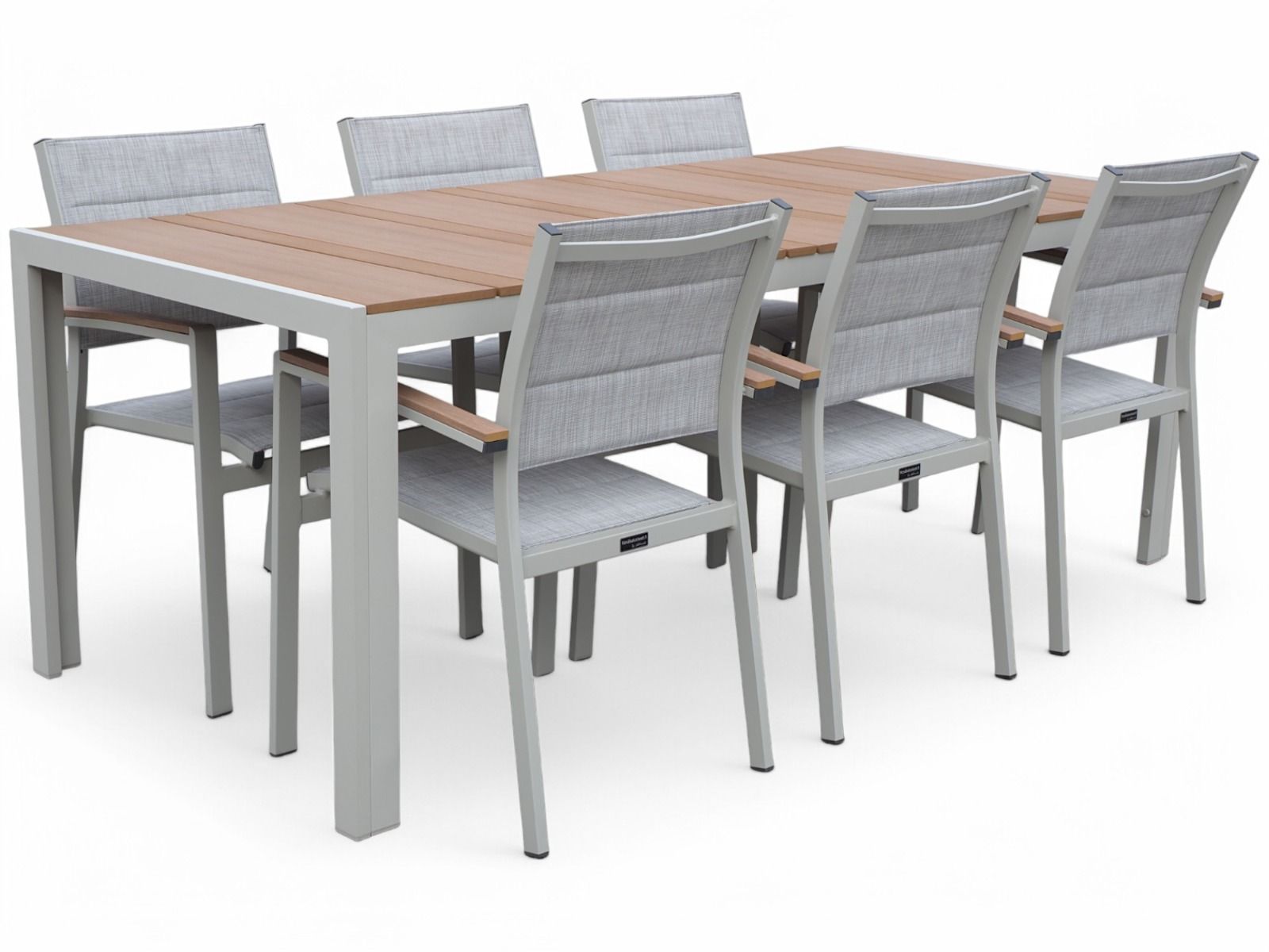 Erika terassipöytä + 6 Tango tuolia, valkoinen