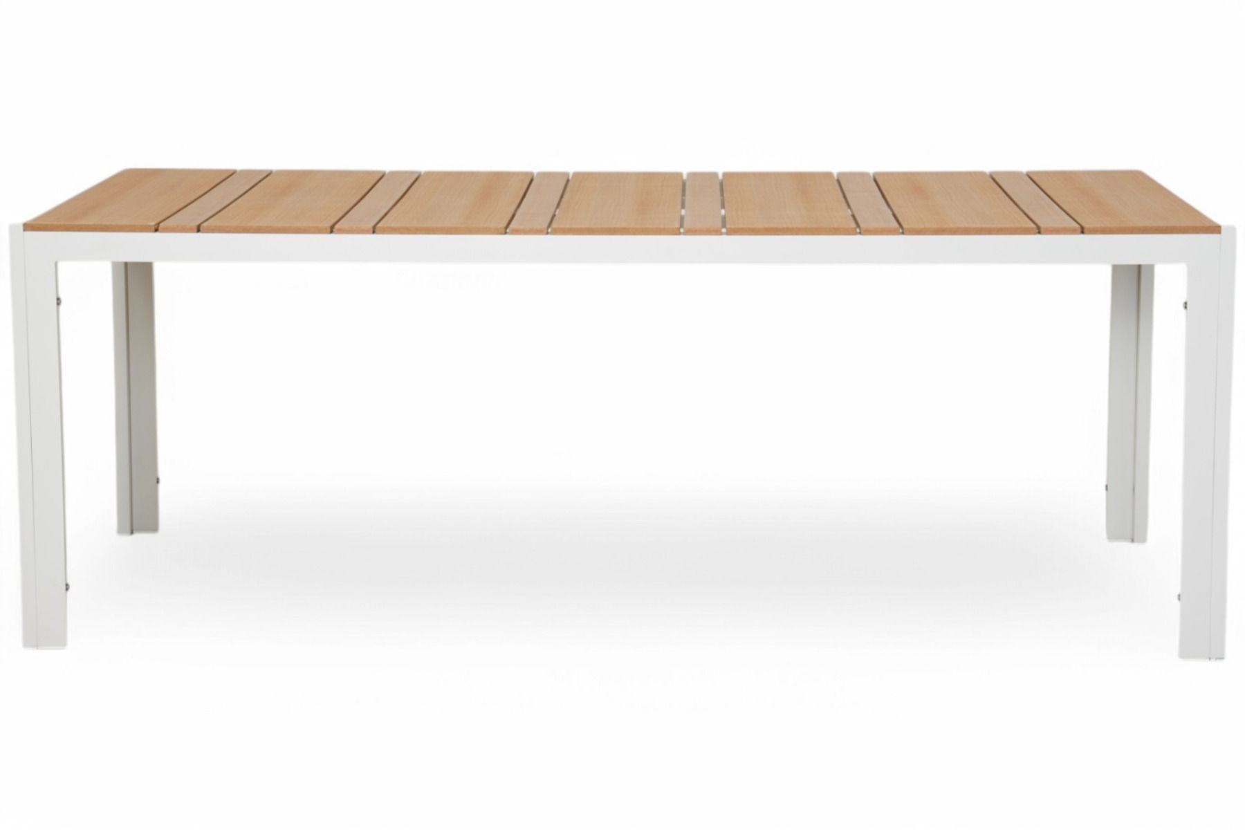 Erika terassipöytä 205x90, valkoinen/puu