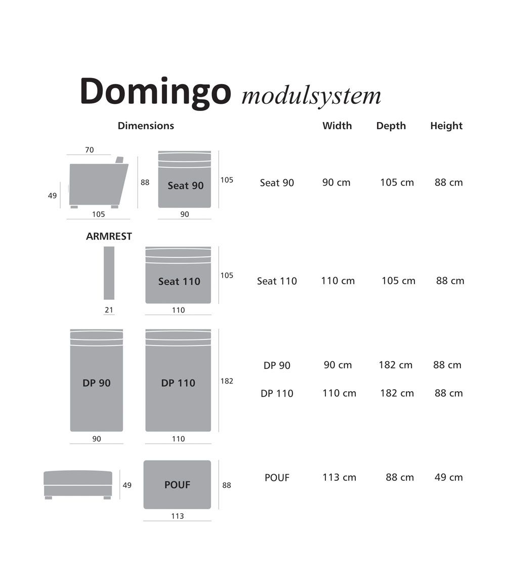 Domingo 3-ist muhkea sohva 222cm, eri värejä