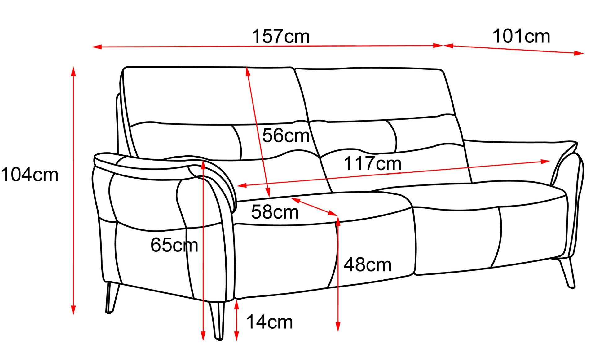 Bianca 3+2 sohvakalusto sähkömekanismeilla, musta nahka