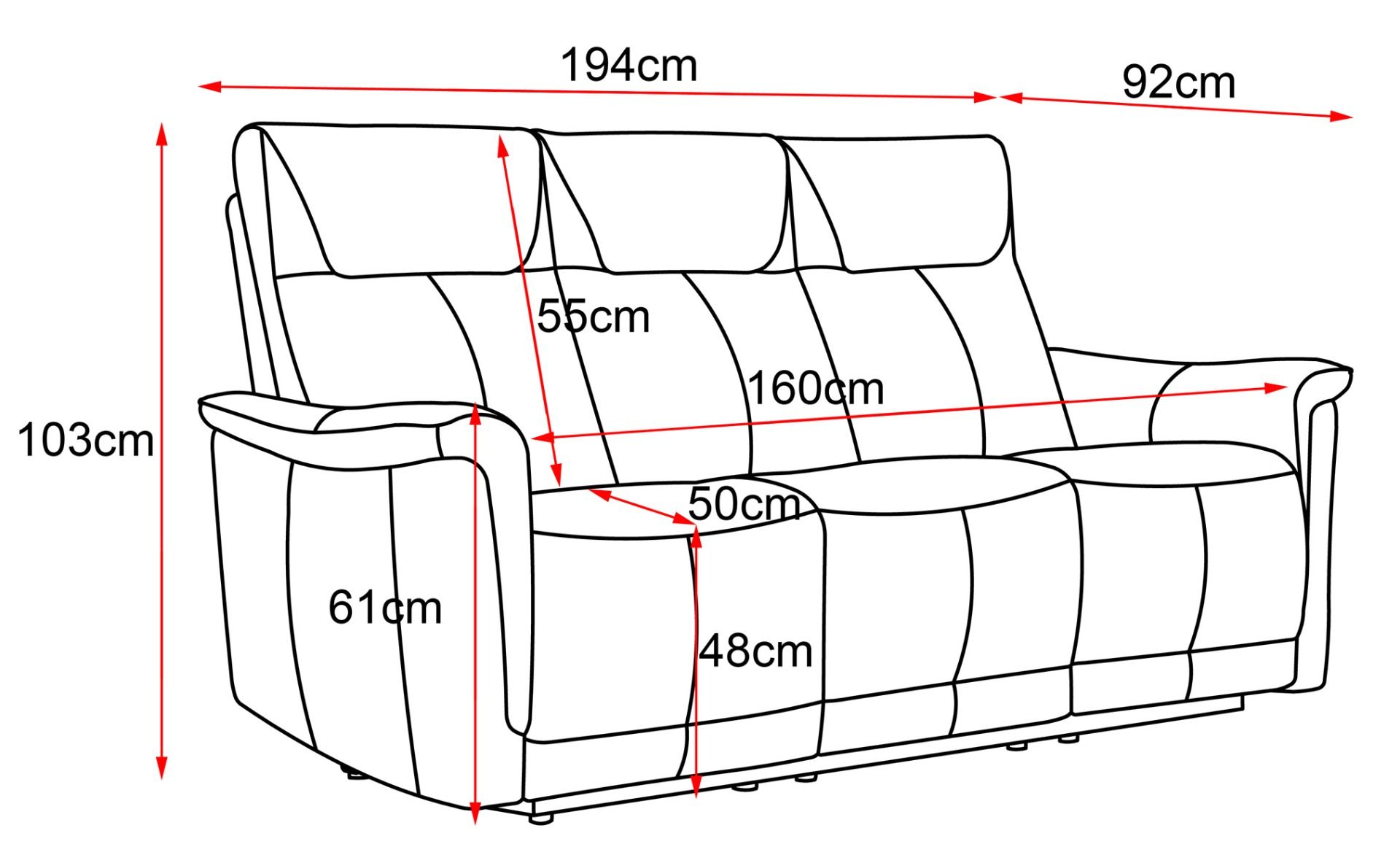 Valencia 3+1+1 sohvakalusto sähkömekanismeilla, vaaleanharmaa nahka