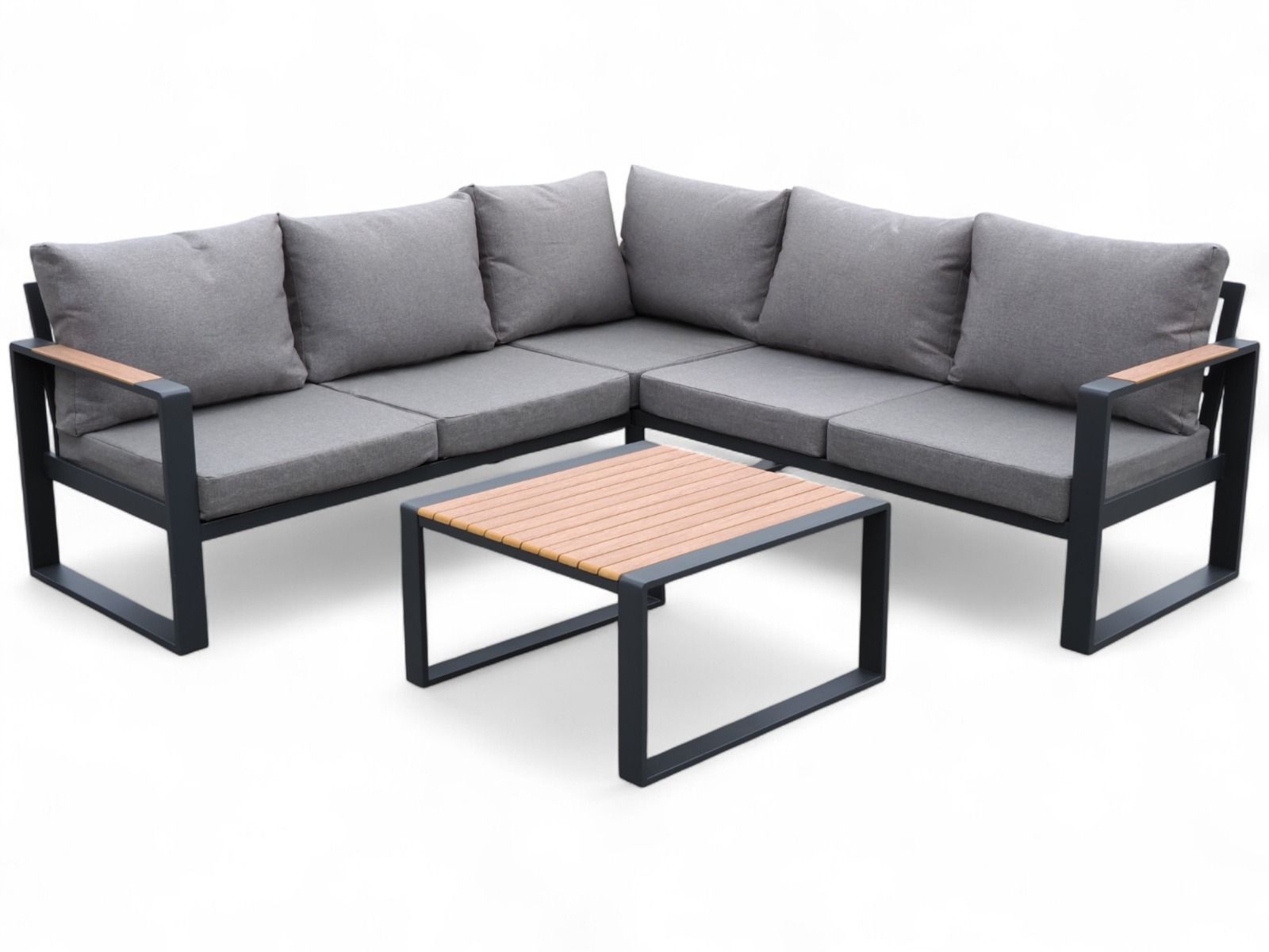 Felix kulmasohvasetti ulkokäyttöön, harmaa