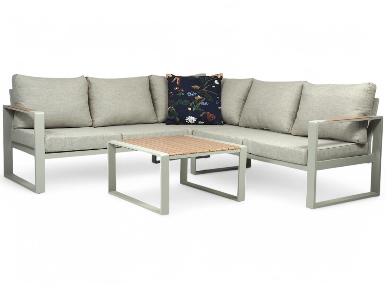 Felix kulmasohva ulos alumiinia vaalealla värillä