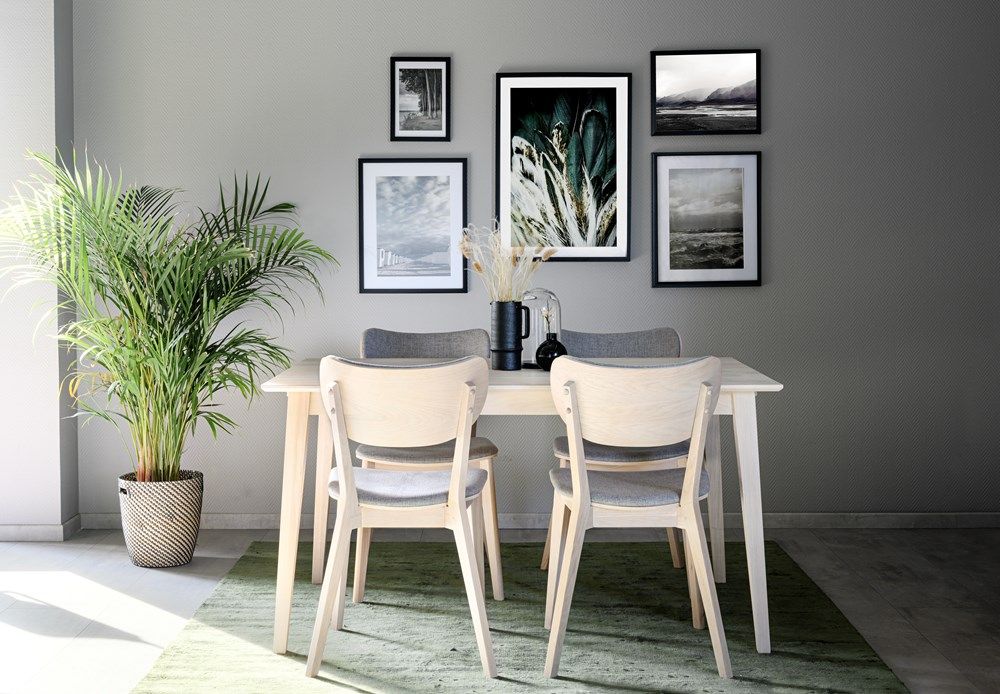 Rowico Kato tuoli, valkopesty tammi/ vaaleanharmaa