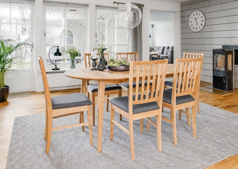 Rowico Filippa ovaali jatkopöytä, tammi