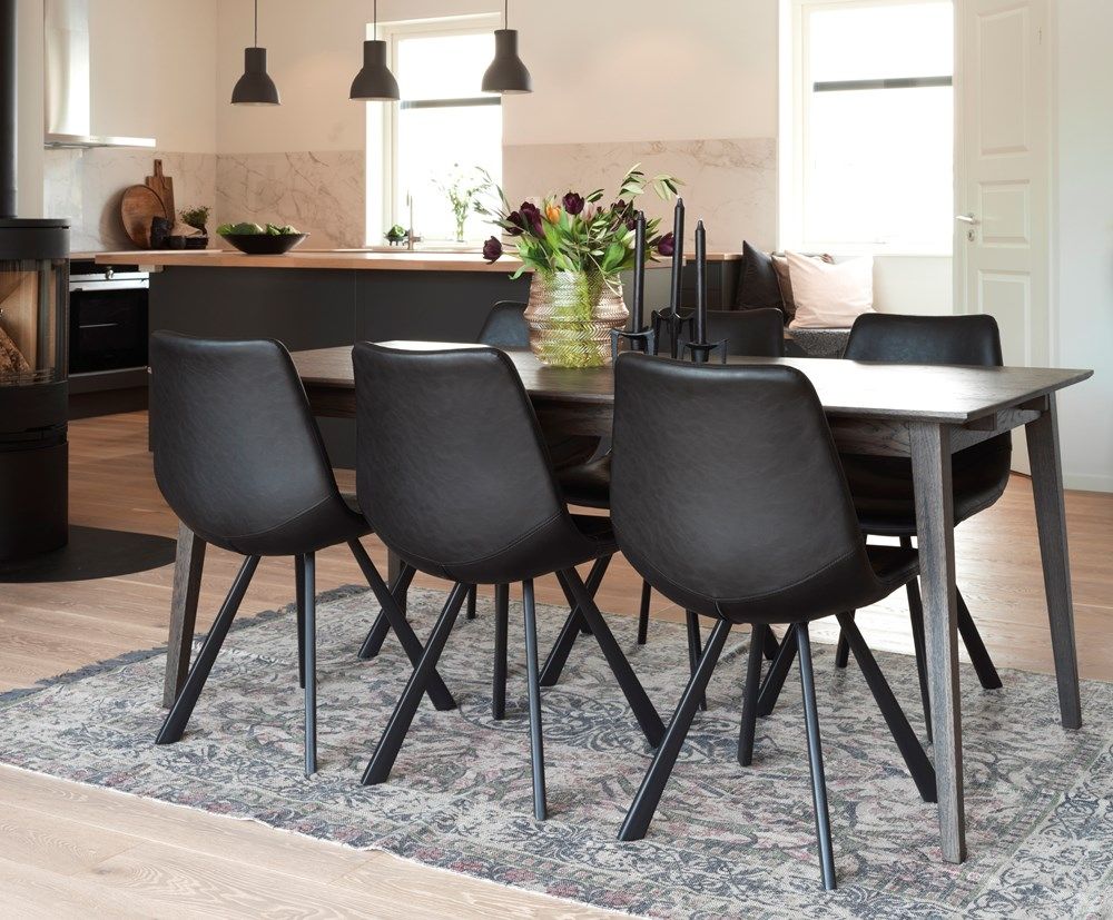 Rowico Filippa ruokapöytä 180cm, tummaruskea