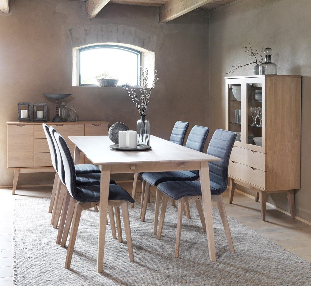 Rowico Filippa ruokapöytä 180cm, valkopesty tammi