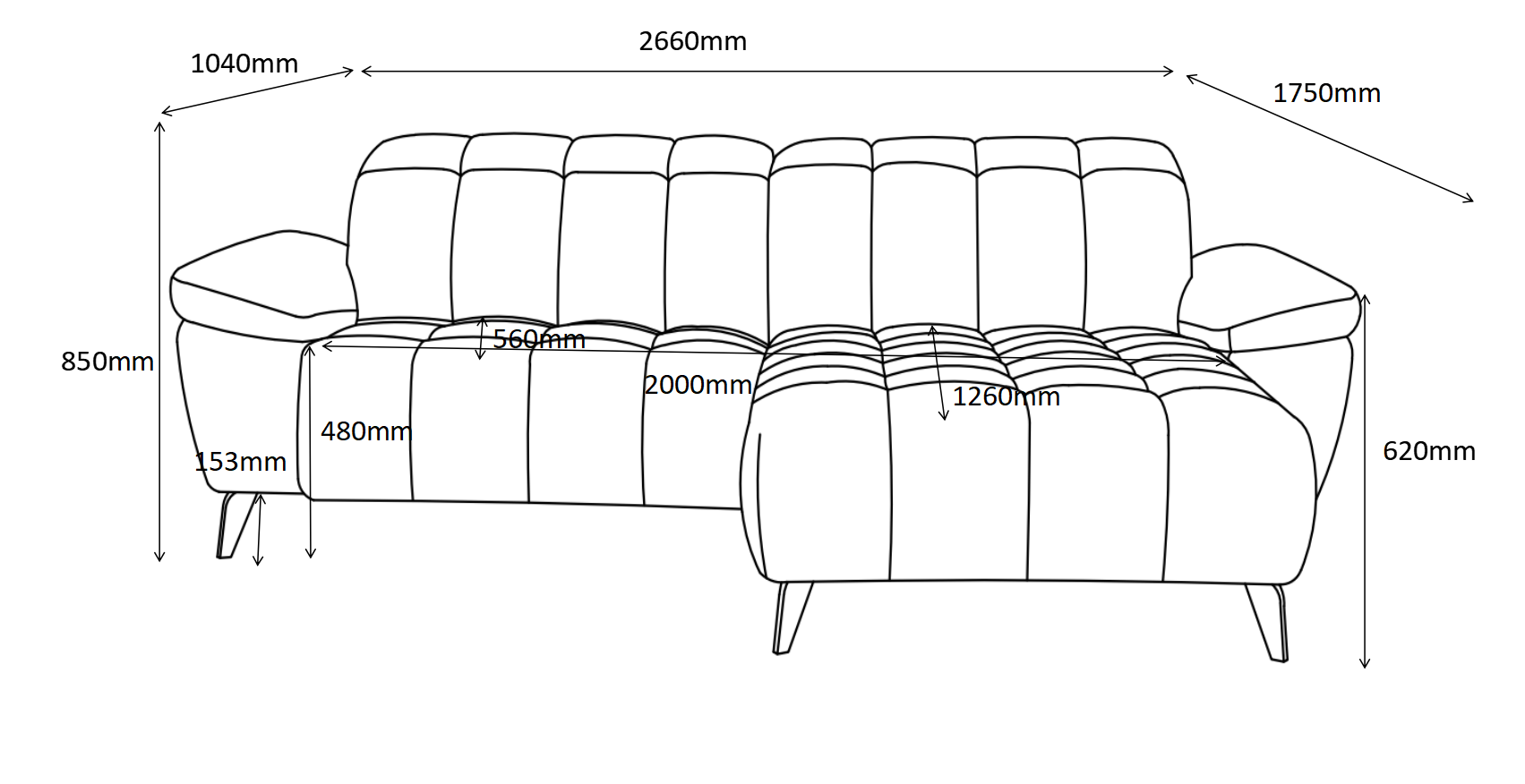 Firenze divaanisohva sähkömekanismilla, vaaleanharmaa