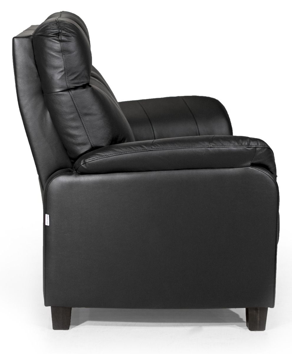 Unico Flamingo 2-istuttava nahkasohva, musta